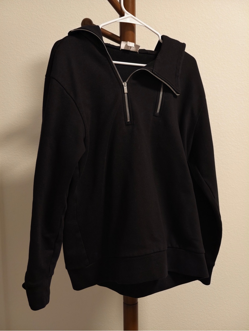 Men's Calvin Klein Men's Black Half-Zip Pullover Hoodie